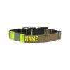 Large Size Tan Firefighter Turnout Gear Dog Collar with Soft Black Webbing