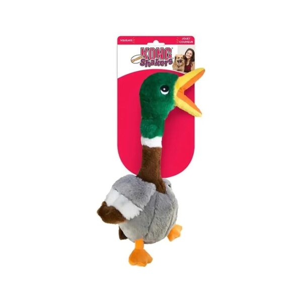 Large Size Textured Plush Duck Dog Toy with Shaking Legs and Low Tone Squawk