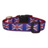 Large Size Union Jack Themed Dog Collar Offering Maximum Comfort and Durability