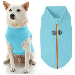 Large Size Warm Pullover Fleece Dog Jacket for Small to Medium Dogs