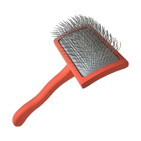 Large Slicker Brush for Medium to Long Haired Pets with Soft and Curved Pins