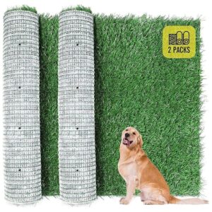 Large Soft Artificial Grass 2-Pack for Dogs Pee Pad Training and Replacement