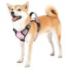 Large Soft Padded Reflective No-Choke Dog Vest with Adjustable Buckles and Handle