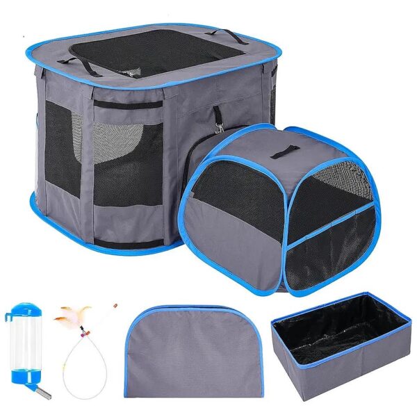 Large Space Cat Playpen with Bathroom and Accessories for Indoor and Outdoor Use