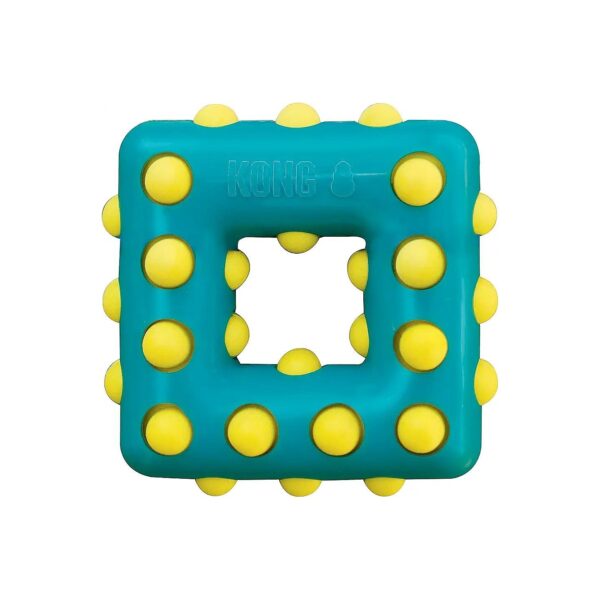 Large Square-Shaped Dog Toy with Multiple Layers of Textured Fun