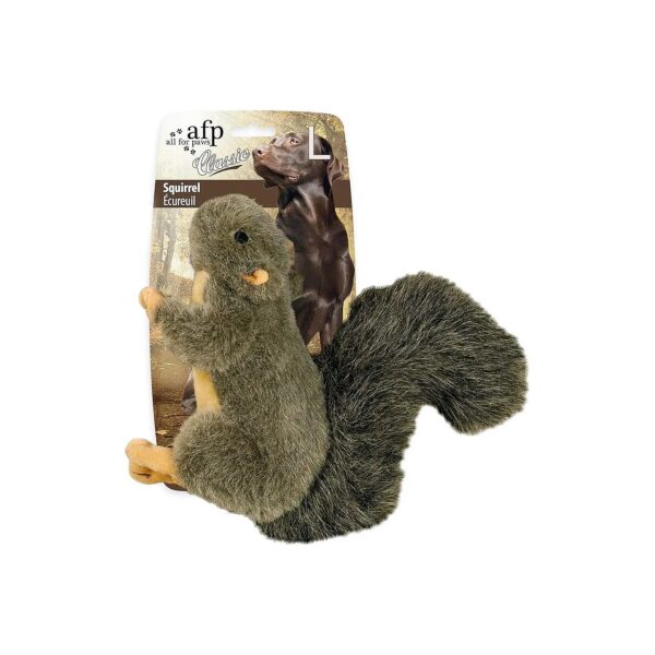 Large Squirrel Plush Toy with Squeaker for Aggressive Chewers and Playful Dogs