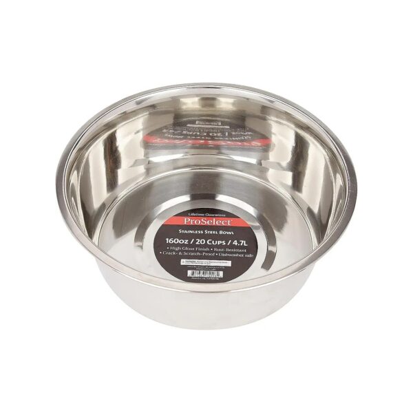 Large Stainless Steel Dog Bowl for Big Appetites, 5 Quarts