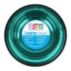 Large Stainless Steel Dog Bowl with Anti-Skid Base, Caribbean Teal Color, 25 Cup Capacity