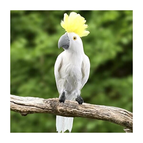 Large Tropical White Artificial Cockatoo Bird Display Prop