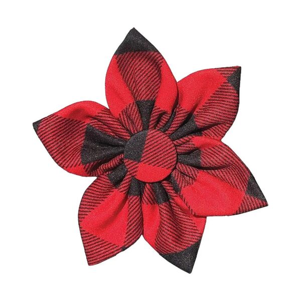 Large Velcro Pet Pinwheel with Buffalo Check Pattern for Dogs and Cats