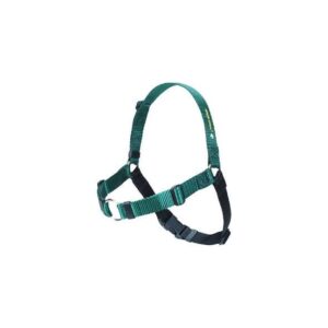 Large Wide Green Polyester Dog Harness for Comfort and Support