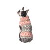 Large Wool Rose Fair Isle Dog Sweater