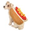 Large X-Large Hot Dog Pet Costume for Dogs with Mustard and Bun