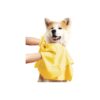 Large Yellow Dog Drying Towel for Cats and Dogs with Super Absorbent Microfiber Material