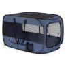 Large and Comfortable Navy Pop Up Cat and Dog Bed with Pillow and Mesh Ventilation