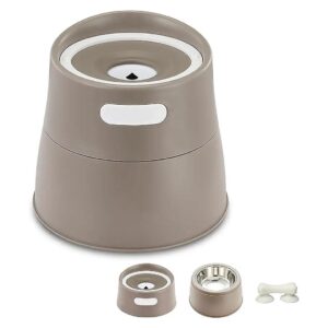 Large and Medium Dog Elevated Food and Water Bowls with Slow Feeding Function