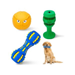 Large and Medium Dog Toys for Aggressive Chewers, Rubber and Textured