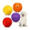 Large and Small Dog Safe Rubber Squeaky Interactive Chew Toy Ball for Outdoor Play