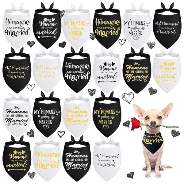 Lasting Dog Wear - 20-Pack Wedding Dog Bandanas with Soft and Sturdy Material