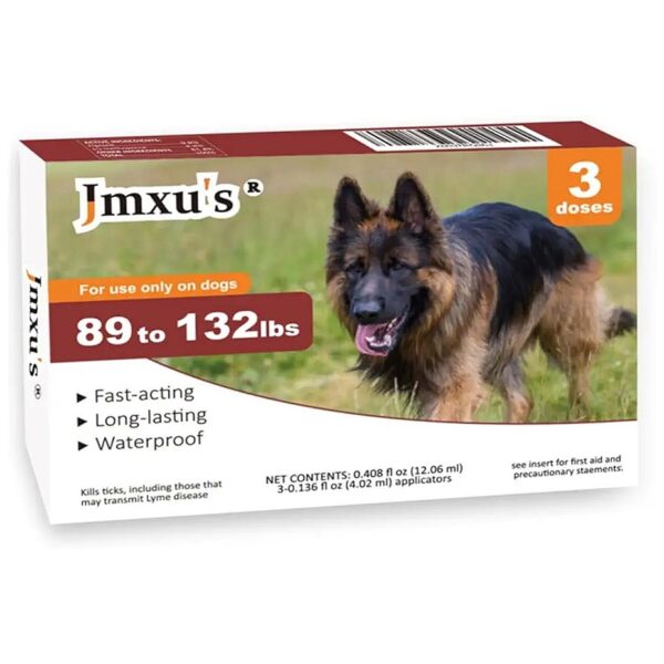 Lasting Flea and Tick Treatment for X-Large Dogs, Fipronil-Based, Easy to Apply