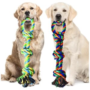 Lasting Large Dog Toys for Tug of War and Fetch with Relieved Boredom and Anxiety