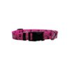 Lasting Teacup Size Dog Collar Pink Polyester 4-9" Long for Small Breeds