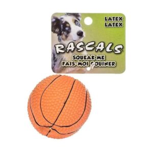 Latex Basketball Dog Toy with Squeaker for Small and Large Breeds