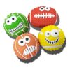 Latex Dog Squeaky Toys with Emoji Faces for Puppy Small Medium Pets Fun