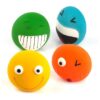 Latex Squeaky Face Balls for Small Dogs Interactive Fetch Play