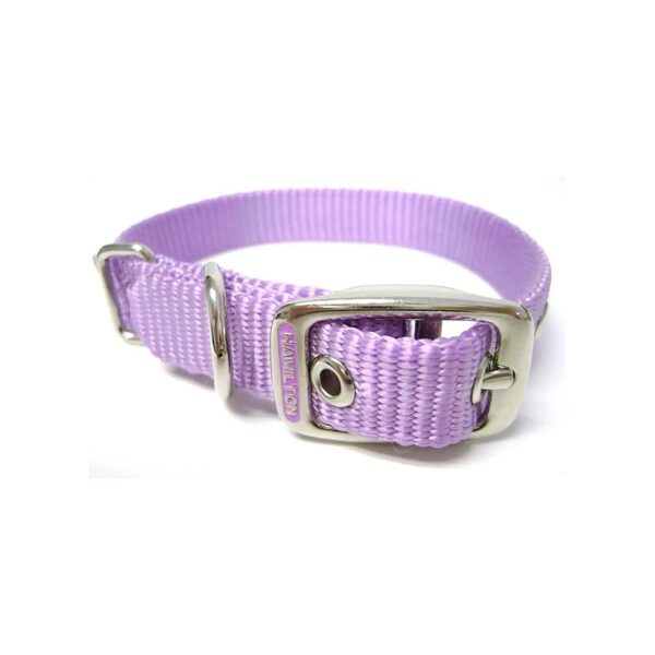 Lavender Nylon Dog Collars by Hamilton - Durable and Comfortable Deluxe Design