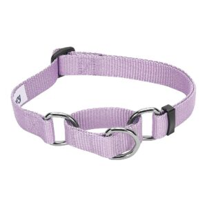 Lavender Nylon Martingale Training Collar for Large Dogs with Adjustable Control