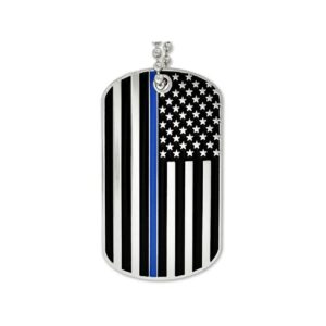 Law Enforcement Engravable Heavy-Duty Personalized Dog Tag Gift Jewelry for Heroes