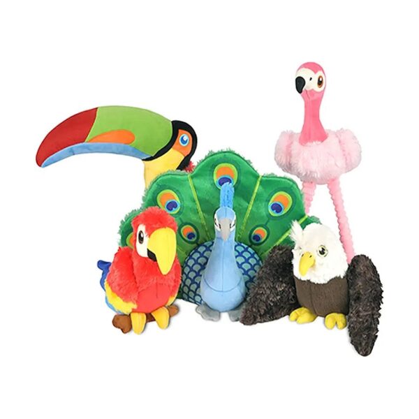 Layer Bird-Themed Plush Dog Toys