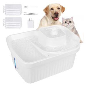 Layer Water Flow Pet Fountain for Multiple Pets Family with Smart LED Indicator Light