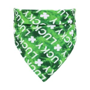 Leaf Clover St Patrick's Day Dog Bandana Soft Adjustable Triangle Pet Scarf