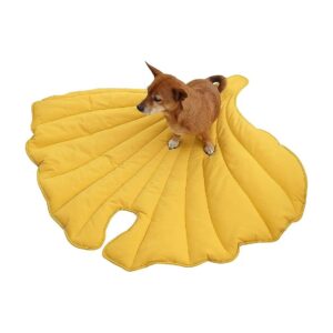 Leaf Shaped Pet Mat for Small Medium Large Dogs, Soft Cotton Filling Machine Washable