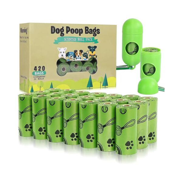 Leak-Proof Dog Poop Bag Refills, 420-Count, for Easy Waste Management