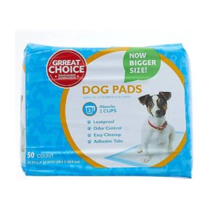 Leakproof Dog Pads, 2Cup Absorbency, Odor Neutralizer, 50Count