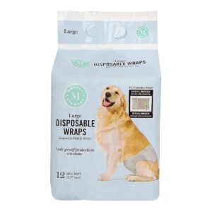 Leakproof and Absorbent Male Dog Wraps for Large Dogs with Fun Grey Pattern