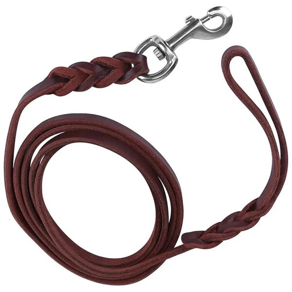 Leather Belt Safety Traction Rope for Leash Training Pet Dogs