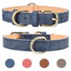 Leather Dog Collar with Adjustable Sizes for Small Medium Large Dogs