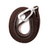 Leather Dog Leash for Large Dogs with Padded Handle and D-Ring for Waste Bags