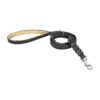 Leather Dog Leash with 2 Handles for Walking and Training Medium to Extra Large Dogs