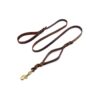 Leather Dog Leash with Braided Design and 6ft Length for Easy Walking