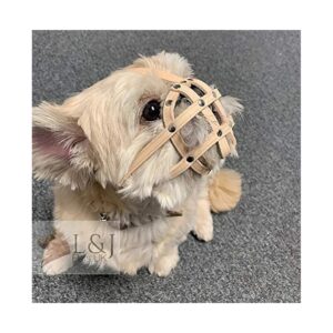 Leather Dog Muzzle for Shih Tzu and Other Small Face Breeds Comfortable Wear