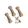 Leather Dog Toys 3 Piece Bone Toy Set for Aggressive Chewers Puppy Teething 6 Inch