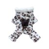 Leopard Print Dog Hoodie Soft and Warm Pet Clothes for Dogs with 17 Inch Chest Size