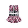 Leopard Print Letter Graphic Tank Top and Skirt Dress Set for Small Pets