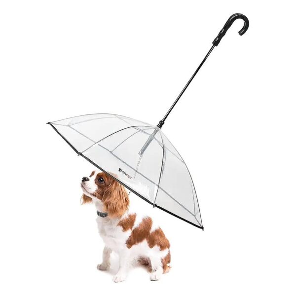 Lesypet Dog Umbrella with Leash for Small Pets Keeps Raindog Walking Dry and Comfortable