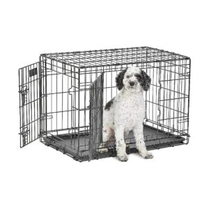 Life Stages Dog Crate with Adjustable Panel and Locking Mechanism